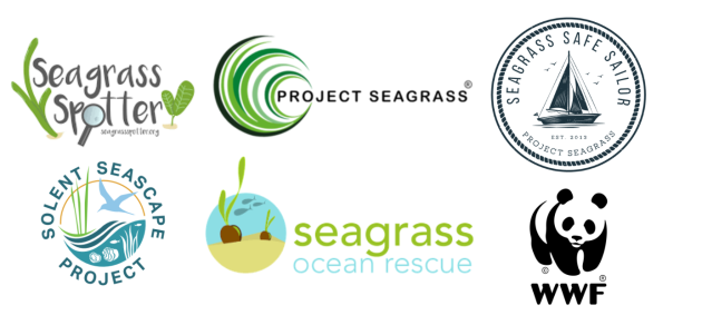 Logos from Project Seagrass, Solent Seascape Project, WWF