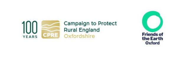 CPRE Oxfordshire logo and FoE Oxford logo
