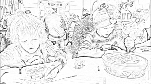 families playing bingo
