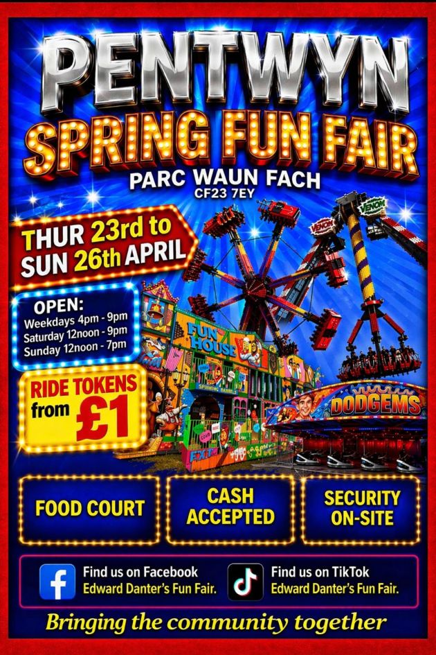 Buy Ride Tokens – Pentwyn Spring Fair – Parc Waun Fach, Pentwyn, Cardiff