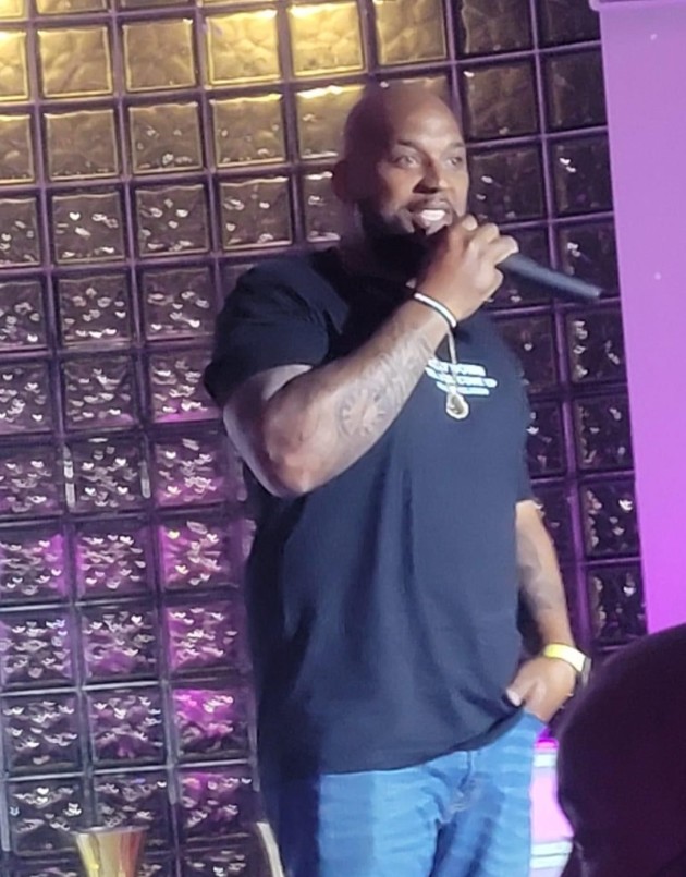 Image contains comedian Antonio Clark that is performing November 14th at Artisanal Brew Works in Saratoga NY.