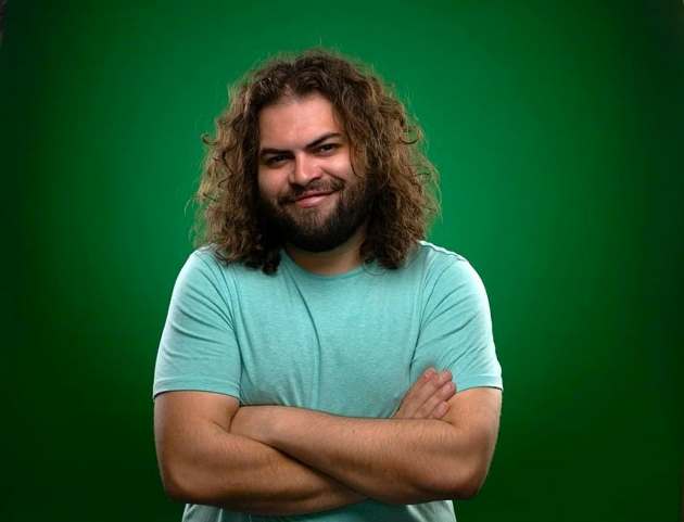 Image contains comedian Dustin Ybarra.  Dustin is set to perform at Common Roots Brewing on November 21st at 7pm. Tickets at revhouselive.com