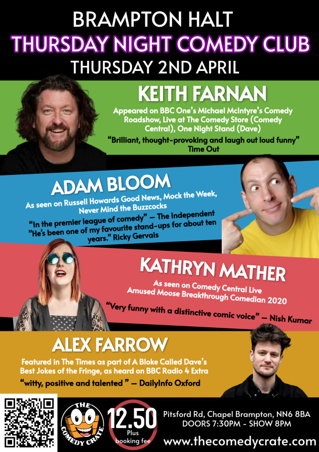 Buy Tickets (£12.50) – Live Comedy at Brampton Halt – Brampton Halt