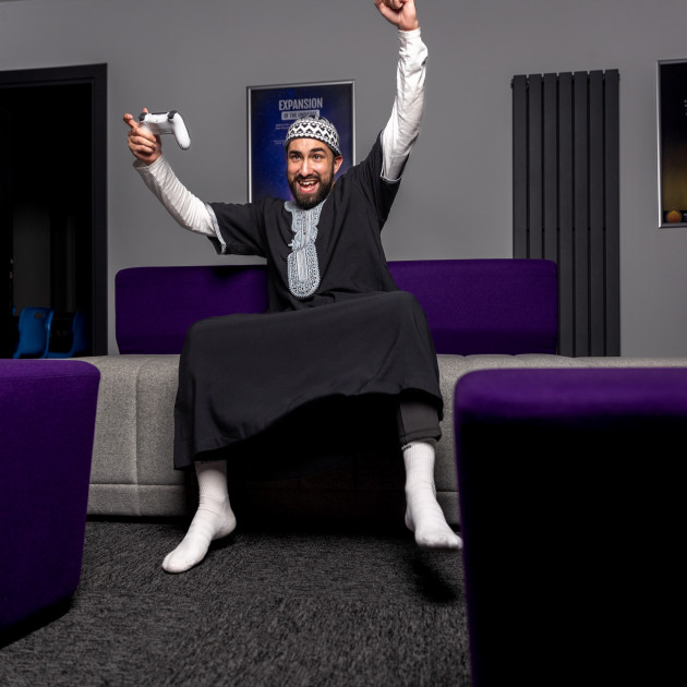 A student enjoying gaming in Soul Space