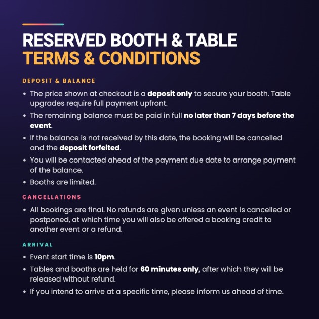 OSC booths and tables