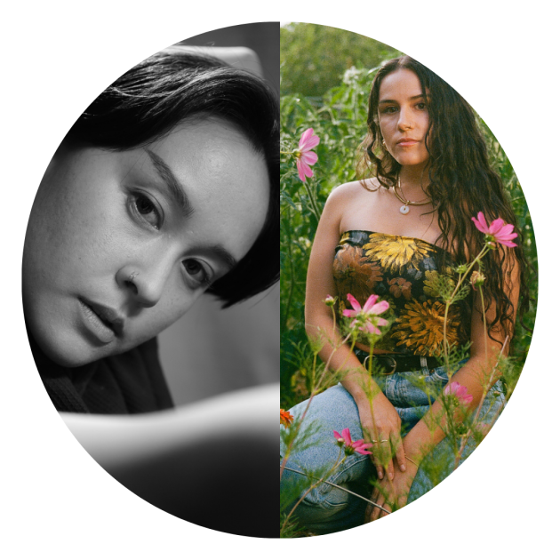 Split photo of allie and julietta.