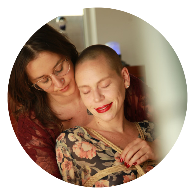 Intimate photo of Meesh and Toni.