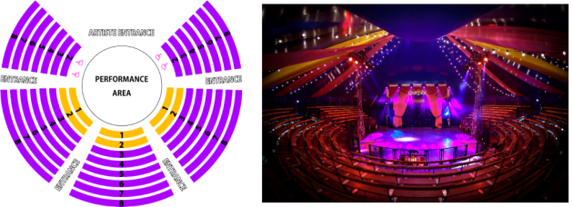 CorteXXX St Neots seating plan showing General Admission and VIP Front 2 Rows