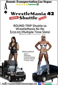 Round-Trip Shuttle to WrestleMania 42 (Night 1) ♠️Las Vegas (Allegiant Stadium) image