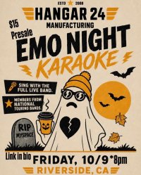 EMO Night Karaoke with full band at Hangar 24 Riverside image