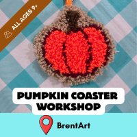 Pumpkin Coaster Workshop at BrentArt image