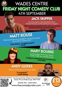 Live Comedy at The Wades Centre image