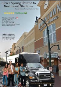 Silver Spring, Maryland Round🎤Trip Shuttle to Northwest Stadium🏈(FedEX Field) image