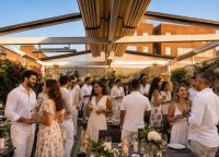 🤍 Greek White Party Rooftop & Speed Dating image