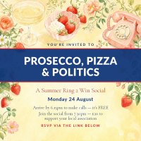 Phoning, Prosecco, Pizza & Politics 🍓🍕🥂 image