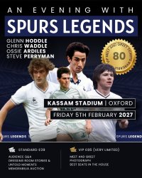 An Evening with Tottenham Hotspur Legends at Kassam Stadium, (Hoddle, Waddle, Ardiles, Perryman image