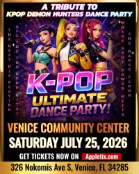 The ULTIMATE K-POP ALL-AGES DANCE PARTY (A TRIBUTE TO KPOP DEMON HUNTERS DANCE PARTY) image