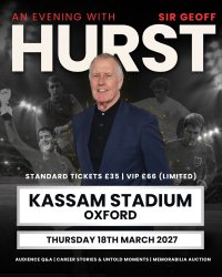 An Evening with Sir Geoff Hurst at Kassam Stadium image