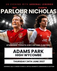 An Evening With Arsenal Legends, Ray Parlour & Charlie Nicholas at Adams Park image