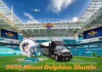 Round-Trip Shuttle to 2026 🐬MIAMI DOLPHINS 🏈HOME GAME@ Hard Rock Stadium image