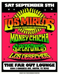 Cumbiadelica Presents: Los Mirlos w/ Money Chicha, Superfonicos, Los Desechos at The Far Out Lounge image