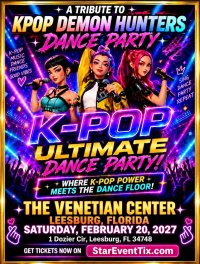 The ULTIMATE K-POP ALL-AGES DANCE PARTY — A Tribute to the KPOP Demon Hunters DJ Dance Party image