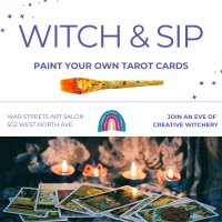 Summer Solstice Witch & Sip: Paint Your Own Tarot Cards image