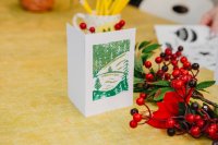 Lino print your own Christmas cards image