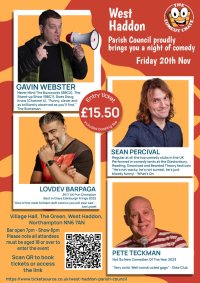 Live Comedy at West Haddon Village Hall image