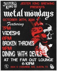 Metal Mondays w/ Dining With Devils, Broken Thrones, Videshi at The Far Out Lounge image
