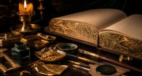 The Forbidden Library, Fore-edge decorating and literary artistry image