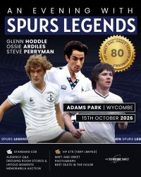 An Evening with Tottenham Hotspur Legends at Adams Park, Wycombe (Glenn Hoddle, Ossie Ardiles, Steve Perryman image