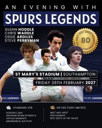 An Evening with Tottenham Hotspur Legends at St Mary's Stadium, (Hoddle, Waddle, Ardiles, Perryman) image