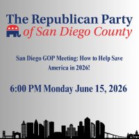 San Diego GOP Meeting: How to Help Save America in 2026! image