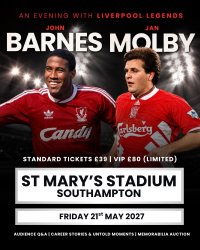 An Evening With Liverpool Legends, John Barnes & Jan Molby at St Mary's Stadium image
