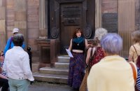 [it's from Portland] a historical walking tour of Manchester's stone image