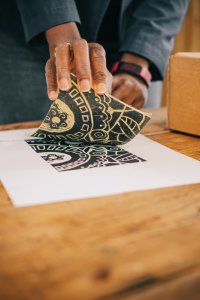 Lino print your own A4 prints (with BYOB) image