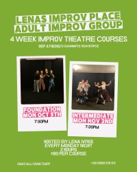 Adult Improv Theatre: 4 Week Improv Course for Everyone Ages 16 to 101! With Lena Ivros. Mondays at 7:30pm image