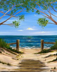 Class | Adult Paint & Sip | It's Beach Time image