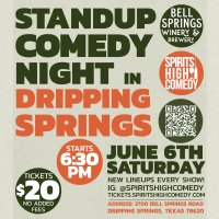 Comedy at Bell Springs Winery | Dripping Springs | June 6th (Saturday) image
