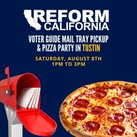 Voter Guide Mail Tray Pickup & Pizza Party — Tustin image