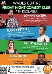 Live Comedy at The Wades Centre image