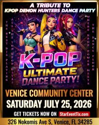 The ULTIMATE K-POP ALL-AGES DANCE PARTY (A TRIBUTE TO KPOP DEMON HUNTERS DANCE PARTY image