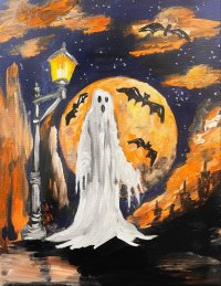 10/10 "Watcher at the Lightpost" 7pm image