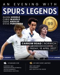 An Evening with Tottenham Hotspur Legends at Carrow Road, Norwich (Glenn Hoddle, Ossie Ardiles, Steve Perryman image