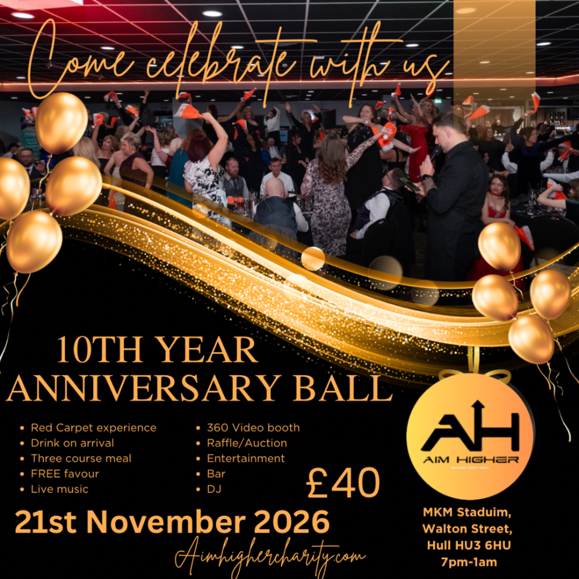 Buy tickets – 10th Anniversay Ball – MKM Stadium, Walton Street, HULL