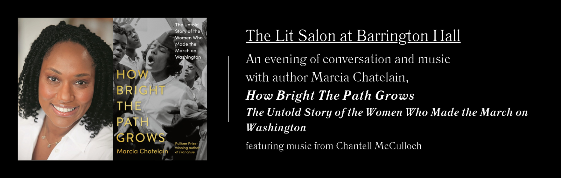 The Lit Salon: An Evening with Marcia Chatelain, Author of How Bright The Path Grows