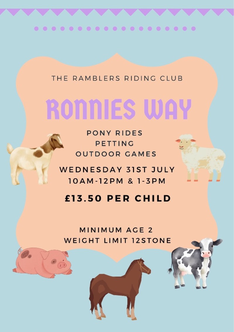 Buy tickets – Ronnies way at Ramblers – Ramblers riding stables
