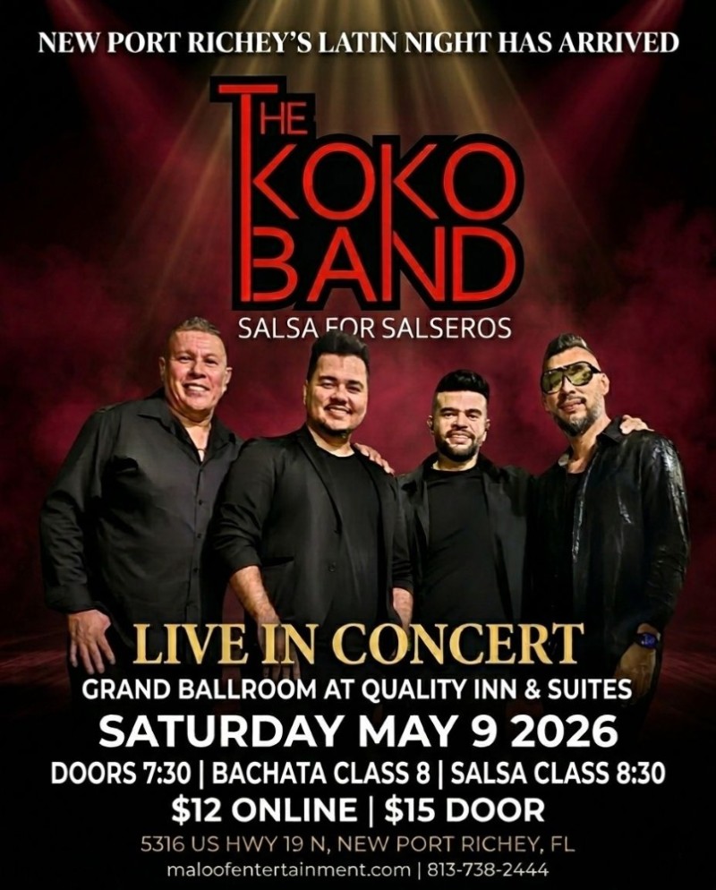 Buy Pre-sale Tickets – New Port Richey Latin Night | The Koko Band Live ...