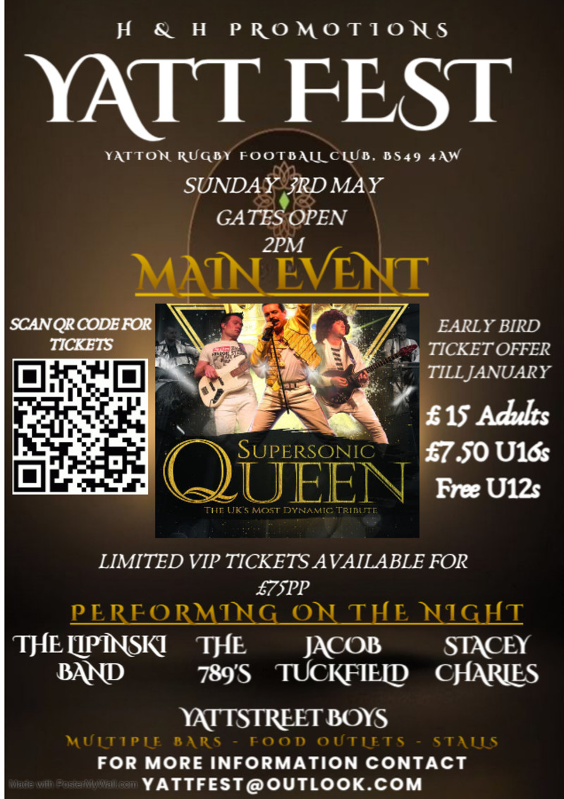 Buy Tickets For YATT Fest 2 – YATT Fest – Yatton Rugby Football Club